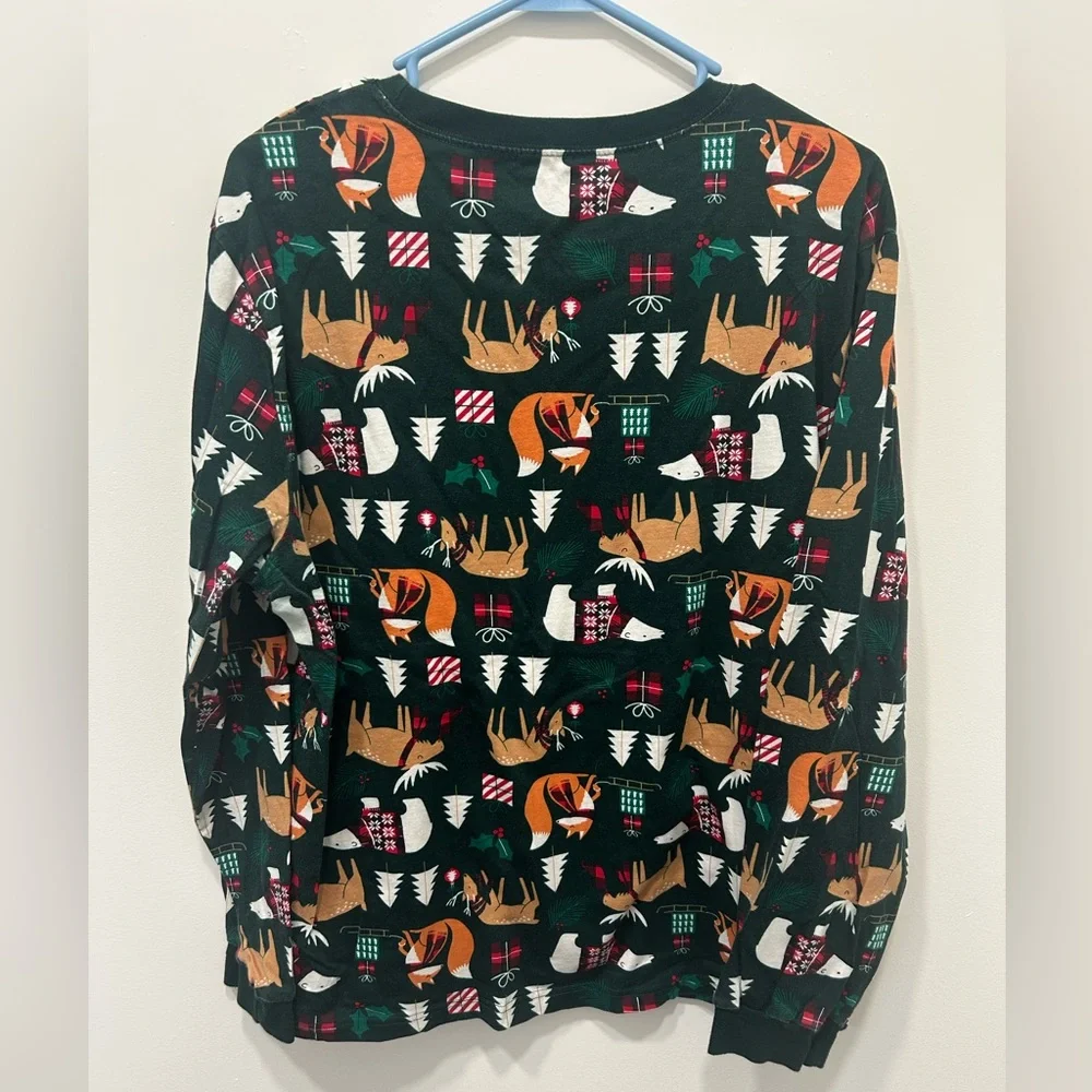 The‎ Children’s Place Pajamas Size XL Green Fox & Reindeer Women’s Pajama Set